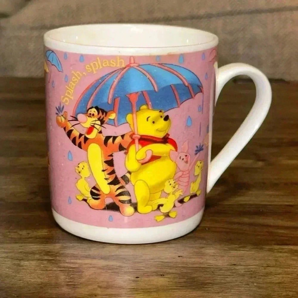 VINTAGE winnie the pooh tea coffee cup mug tweedly dee hum di dum - Picture 1 of 8